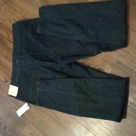 Anthropologie PILCRO High Rise Dark Wash Denim Glitter Jegging DDD - Picture 5 of 5